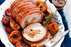 Roast Pork with Chutney Stuffing and Glazed Fruits